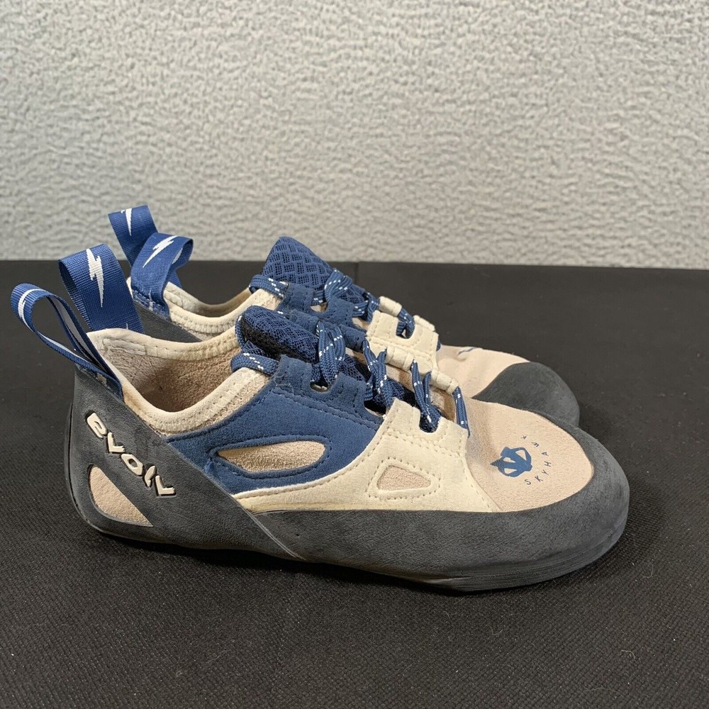Evolv Rock Climbing Shoes Trax Women's 6 Gray Outdoor Caving EUC
